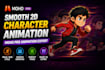 create smooth 2d character animation using moho