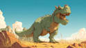 create design a dinosaur cartoon illustration art