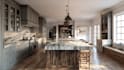 model render kitchen remodel cabinet