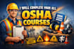 osha 10, 30 and 40 hour courses