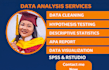 do statistical data analysis with spss,rstudio and write a report in 24 hours