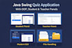 develop a java swing quiz application
