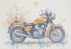 create watercolor motorcycle illustrations