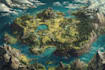 design high quality fantasy maps with kingdoms, cities