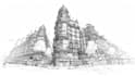 sketch houses and buildings