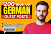 do quality white hat high da german authority guest post SEO dofollow backlinks