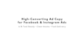 high converting facebook, instagram ad copy for sales
