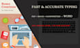 do fast and accurate typing work from PDF, image or handwritten notes