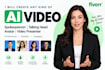 create any kind of ai video, spokesperson, talking head avatar, video presenter