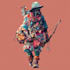 make a modern low poly, polygonal geometric illustration