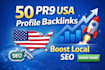 create 50 premium pr9 USA profile backlink improve local SEO