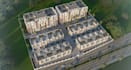 buildup cgi residential block, urban amenity development, old exterior remodel