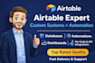 setup airtable database, airtable automation, and custom business workflows