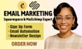 squarespace email automation, squarespace website mailchimp email marketing