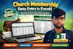 handle church membership data entry in exce