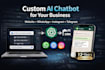 build whatsapp website ai chatbots, langchain, rag, crm integration, chatgpt api