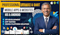 develop flutter dart mobile apps and websites for ios and android