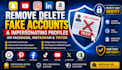 remove delete fake accounts impersonating profiles on facebook instagram tiktok