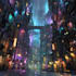 design cyberpunk futuristic city illustration