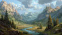 digitally paint fantasy landscape