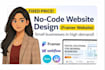 design a modern no code website using framer webflow