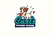 design cartoon rendering dog mascot gas station logo