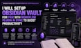 setup obsidian vault for pkm with workflow plugin ai sync to boost productivity