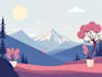 draw simple flat illustration