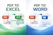 do pdf to excel and word