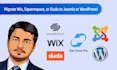 clone wix, squarespace, or duda to joomla or wordpress