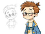 sketch your cartoon character