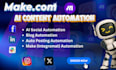 build ai automation workflows using make com and openai