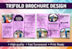 design print ready trifold brochure for business marketing