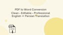 convert PDF to word