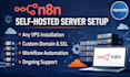 install and setup your own n8n automation server with postgre and adminer