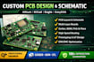 design pcb layout, schematic board, circuit in altium, kicad, eagle, easyeda