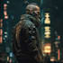 draw cyberpunk style character into city gaming