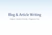 write blog post and articles