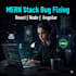 fix bugs and errors in mern,react stack applications
