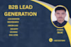do b2b lead generation, linkedln leads and web research