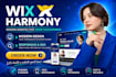 design or redesign wix harmony website with modern responsive layout