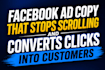 write direct response ad copy for facebook