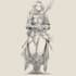 create elite dnd character line art