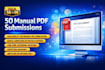 manually submit your PDF to 50 high da document sharing sites