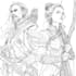 craft legendary dnd character line art