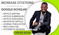 do google scholar article writing increase citation journal publication scopus