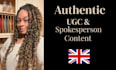 create friendly relatable ugc and spokesperson content