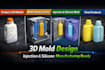 3d mold design plastic injection mold silicone mold cad design