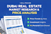 provide dubai real estate transaction price analysis by area