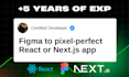 convert your figma design to react or nextjs with clean code